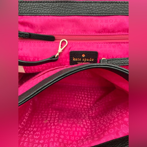 Kate Spade Wesley Place Laurel Black & White Satchel Bag - Picture 8 of 14